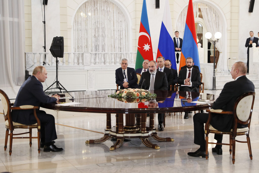 A trilateral meeting between the Prime Minister of the Republic of Armenia Nikol Pashinyan, the President of the Russian Federation Vladimir Putin and the President of Azerbaijan Ilham Aliyev, Sochi, 10.31.2022