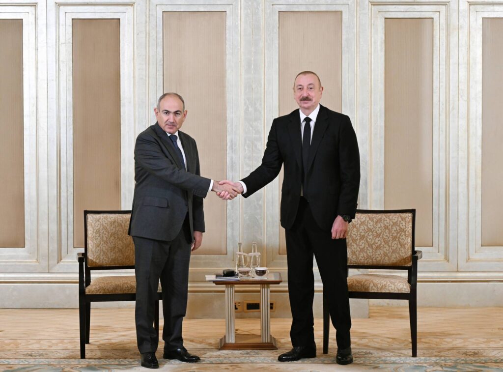 On July 10, President of the Republic of Azerbaijan Ilham Aliyev and Prime Minister of the Republic of Armenia Nikol Pashinyan held a meeting in Abu Dhabi, United Arab Emirates, initially with the participation of their delegations. The meeting then continued in a one-on-one format. Photo: Azerbaijani Presidential Press Office